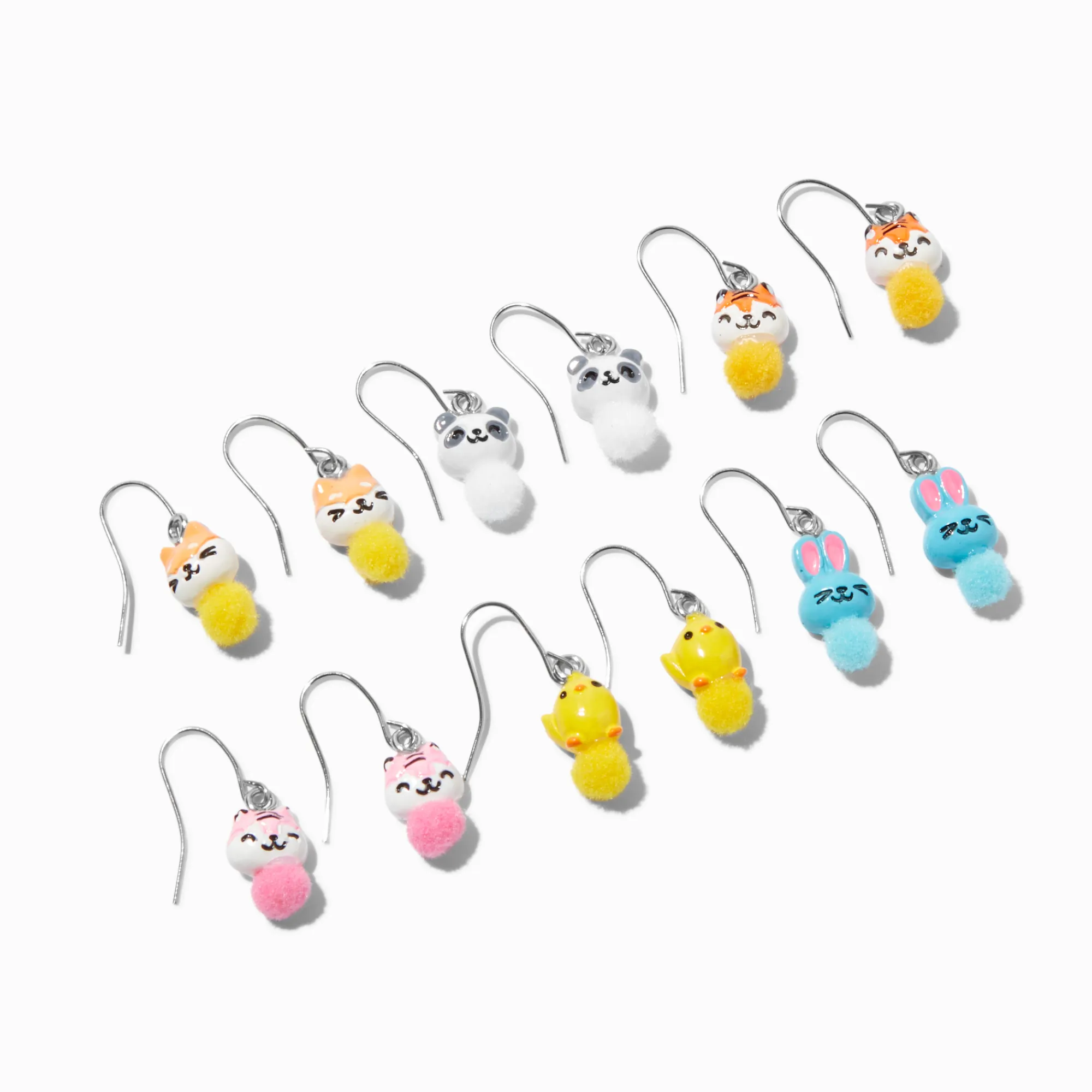 Claire's Pendantes-Pendantes 1,5 cm animal pompon - Lot de 6