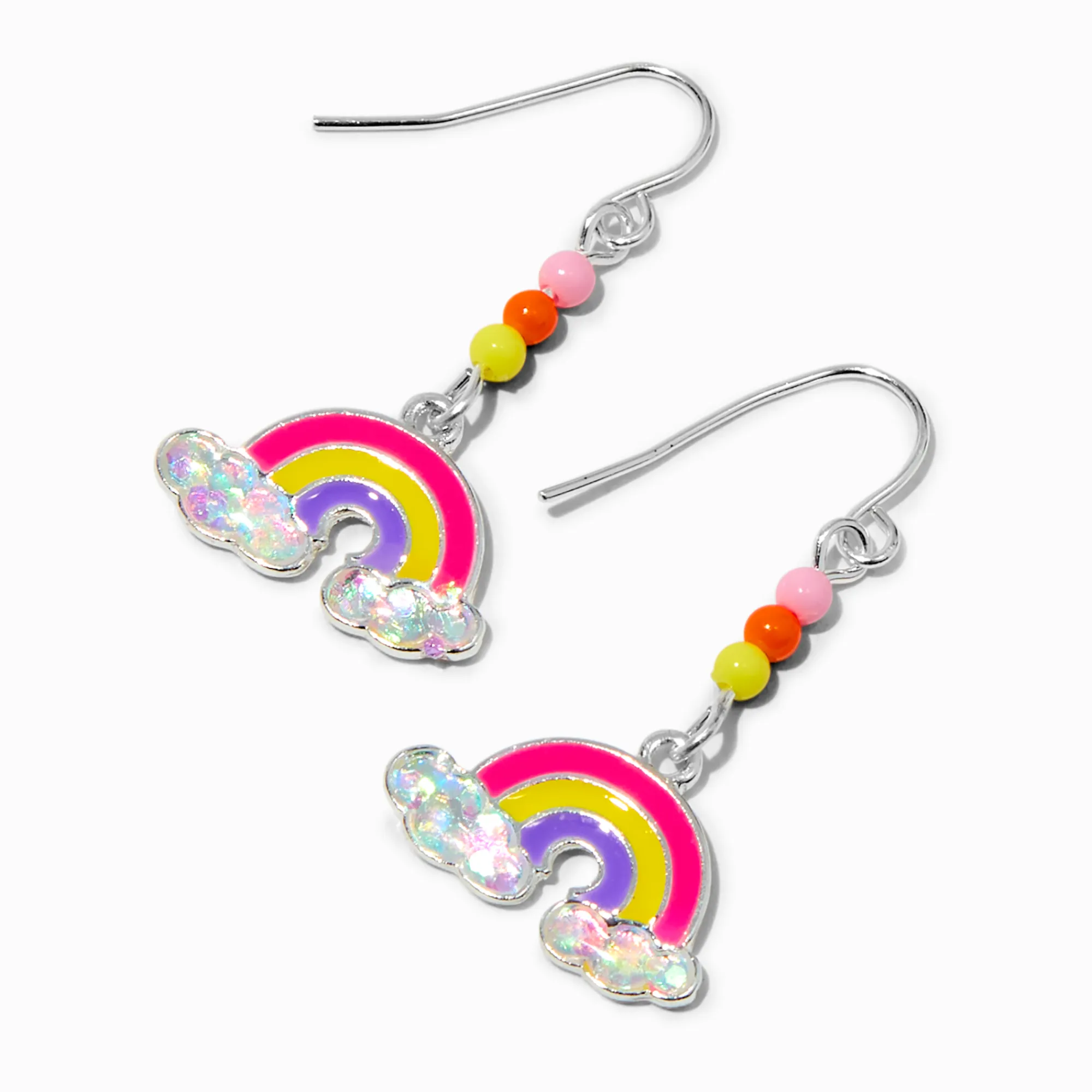 Claire's Pendantes-Pendantes 2,5 cm à billes arc-en-ciel