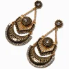 Claire's Pendantes-Pendantes 8 cm bohème de style ancien couleur dorée