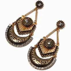 Claire's Pendantes-Pendantes 8 cm bohème de style ancien couleur dorée