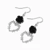 Claire's Pendantes-Pendantes 2,5 cm cœur fil barbelé rose noire