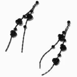 Claire's Pendantes-Pendantes 8 cm fleurs de vigne et roses noires