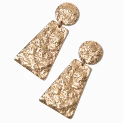 Claire's Pendantes-Pendantes 5 cm géométriques texturées couleur dorée