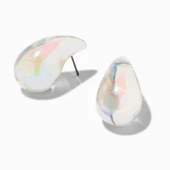 Claire's Pendantes-Pendantes 2,5 cm haricot de grande taille AB iridescentes translucides