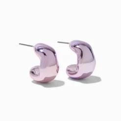 Claire's Pendantes-Pendantes 2,5 cm haricot épais violettes