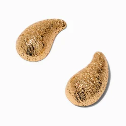 Claire's Pendantes-Pendantes 2,5 cm haricot texturées couleur dorée