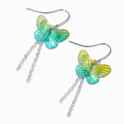 Claire's Pendantes-Pendantes 4 cm papillon chaîne pailletées