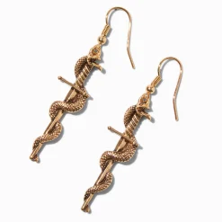 Claire's Pendantes-Pendantes 6 cm serpent dague couleur dorée