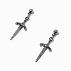 Claire's Pendantes-Pendantes dague couleur argentée