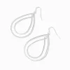 Claire's Pendantes-Pendantes double goutte 4 cm couleur argentée