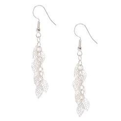 Claire's Pendantes-Pendantes feuille en filigrane couleur argentée