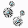 Claire's Pendantes-Pendantes fleur cowgirl en turquoise d'imitation