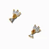 Claire's Pendantes|Clous D'oreilles-Pendantes fleur en zircon cubique couleur dorée C LUXE by Claire’s