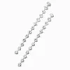 Claire's Pendantes|Clous D'oreilles-Pendantes linéaires 9 cm diamant d'imitation serpent en zircon cubique d'imitation couleur argentée