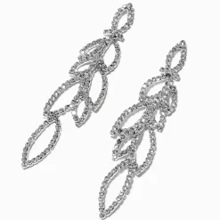 Claire's Pendantes-Pendantes linéaires 9 cm feuilles de strass