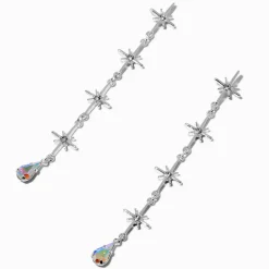 Claire's Pendantes-Pendantes linéaires 8 cm étoiles rayonnantes couleur argentée