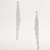 Claire's Pendantes-Pendantes linéaires à étages 9 cm avec strass couleur argentée
