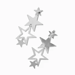 Claire's Pendantes-Pendantes linéaires étoile couleur argentée