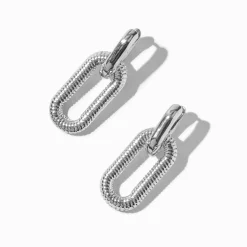 Claire's Pendantes-Pendantes à maillons de chaîne couleur argentée