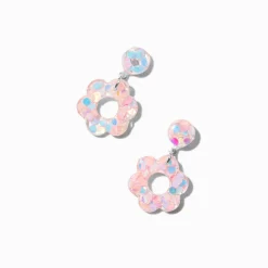 Claire's Pendantes-Pendantes marguerites roses scintillantes