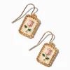 Claire's Pendantes-Pendantes à médaillon rose émaillée roses
