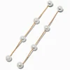 Claire's Pendantes-Pendantes perles d'imitation linéaires couleur dorée