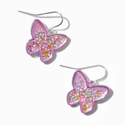 Claire's Pendantes-Pendantes shaker confetti papillon roses