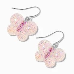 Claire's Pendantes-Pendantes texturées papillons roses