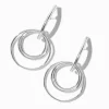 Claire's Pendantes-Pendantes triple cercle couleur argentée