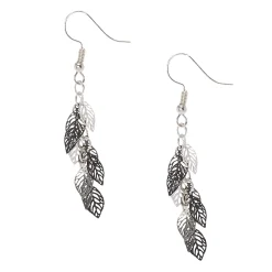 Claire's Pendantes-Pendants avec feuilles d'arbre découpées de métaux mixtes