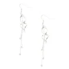 Claire's Pendantes-Pendants d'oreilles couleur argentés de strass torsadés