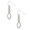 Claire's Pendantes-Pendants d'oreilles torsadés en pierre en strass