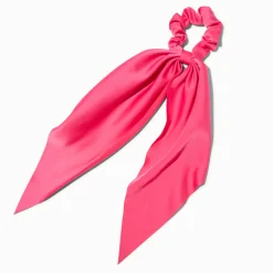 Claire's Chouchous-Petit chouchou foulard satiné rose vif
