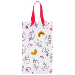 Claire's Sacs Et Boîtes Cadeaux-Petit sac cadeau Miss Glitter la licorne - Blanc