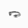 Claire's Bijoux Premium|Bijoux De Piercing-Piercing de cartilage double pointe 1,2 mm en titane couleur argentée