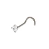 Claire's Bijoux Premium|Bijoux De Piercing-Piercing de nez avec pierre 20 g couleur titané