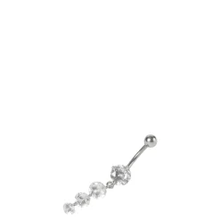 Claire's Bijoux De Piercing-Piercing de nombril pendentif triple strass 1,6 mm