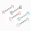Claire's Bijoux De Piercing-Piercings de langue barbell 1,6 mm boule disco - Lot de 5