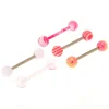 Claire's Bijoux De Piercing-Piercings de langue tourbillon 1,6 mm super mignons - Rose, lot de 5