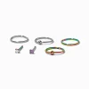 Claire's Bijoux De Piercing-Piercings de nez divers 0,8 mm en titane anodisés multicolores - Lot de 6