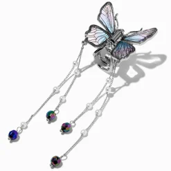 Claire's Barrettes Et Pinces-Pince à cheveux avec pendentif papillon couleur argentée