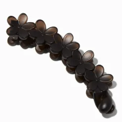 Claire's Barrettes Et Pinces-Pince à cheveux banane fleur noir mat