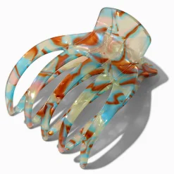 Claire's Barrettes Et Pinces-Pince à cheveux de yoga tourbillon marron et turquoise
