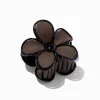 Claire's Barrettes Et Pinces-Pince à cheveux fleurs alignées marron et noires