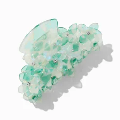 Claire's Barrettes Et Pinces-Pince à cheveux fleur strass bleue