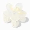 Claire's Barrettes Et Pinces-Pince à cheveux fleur transparente de taille moyenne iridescente - Blanc