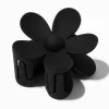 Claire's Barrettes Et Pinces-Pince à cheveux florale de taille moyenne noire mate