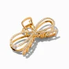Claire's Barrettes Et Pinces-Pince à cheveux à nœud en métal couleur dorée perle d'imitation