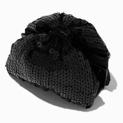 Claire's Noeuds Pour Cheveux|Barrettes Et Pinces-Pince à cheveux à nœud en sequins noirs