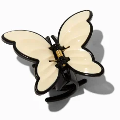 Claire's Barrettes Et Pinces-Pince à cheveux papillon crème et noire
